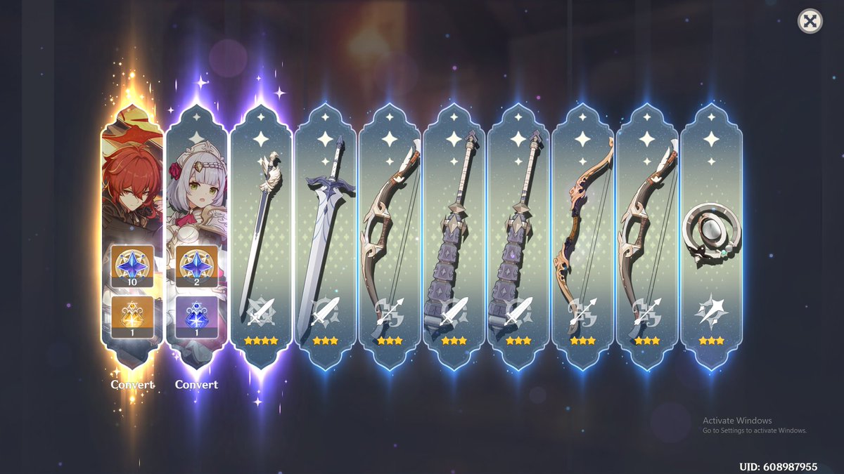 1sntr's tweet photo. Pulls Update! lost the first 50/50 on albedo to a C1 Diluc then 20 pulls later got Albedo! I was also able to win the 50/50 on Eula <3 https://t.co/fALe24osE6