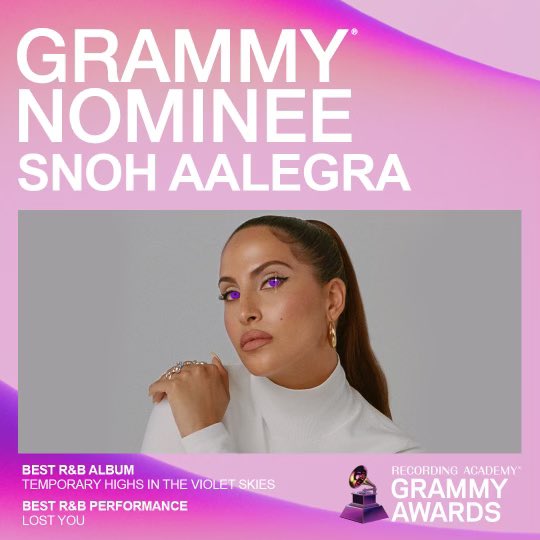 snohaalegra's tweet photo. ☁️💜 @RecordingAcad 🙏🏽🙏🏽 https://t.co/l8h9gpAmVV