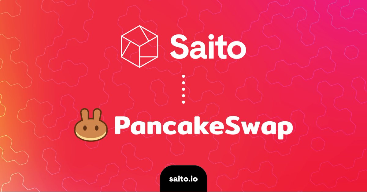 SaitoOfficial's tweet photo. 🥞🥞🥞SAITO Trading Live on PancakeSwap🥞🥞🥞

The Saito Project is happy to announce our PancakeSwap Community Liquidity Program.

Details: https://t.co/BdQlCHESfY

#SaitoNetwork #PancakeSwap https://t.co/zsi6ANt9sv