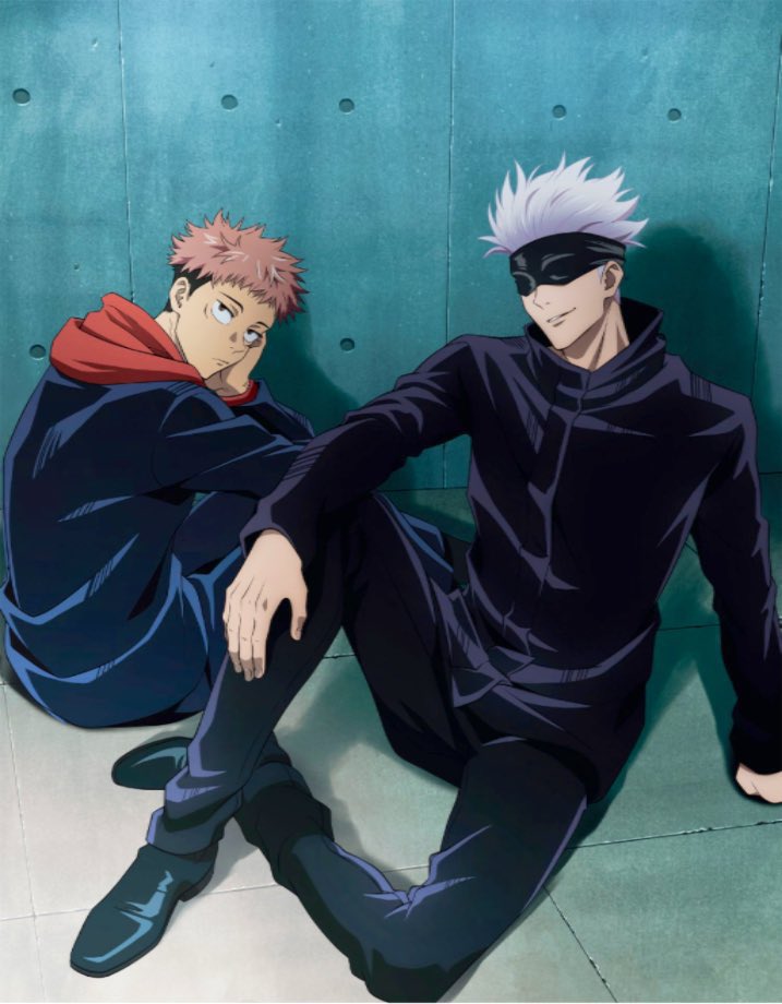 rollingeuthunda's tweet photo. i am genuinely obsessed with these images because the context of satoru drawn in front of yuuji as if to say "you have to get through me first before you can touch him. he's untouchable as long as im here" is so subtle yet loud. it's making me lose my mind https://t.co/UbFXLE7fXJ