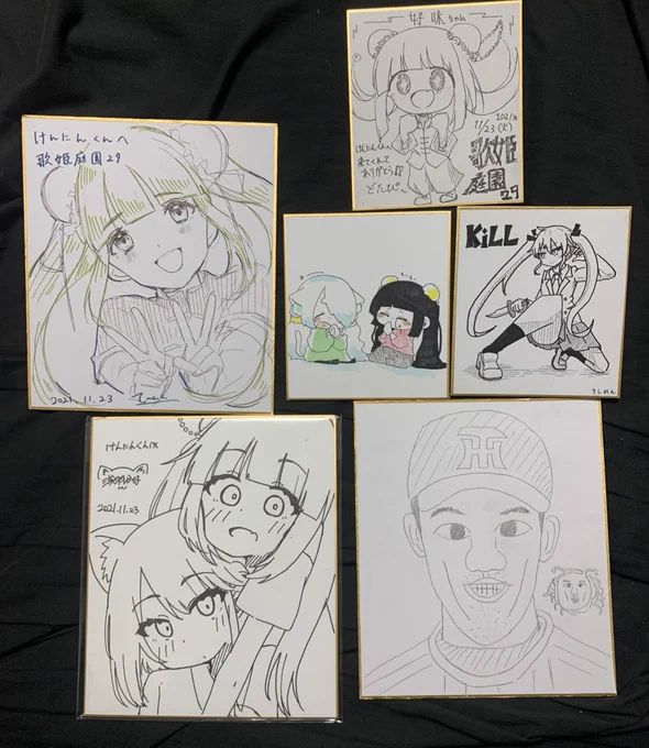昨日みんなが描いてきてくれた色紙!!!!!!みんなかわいい
宝物にします 