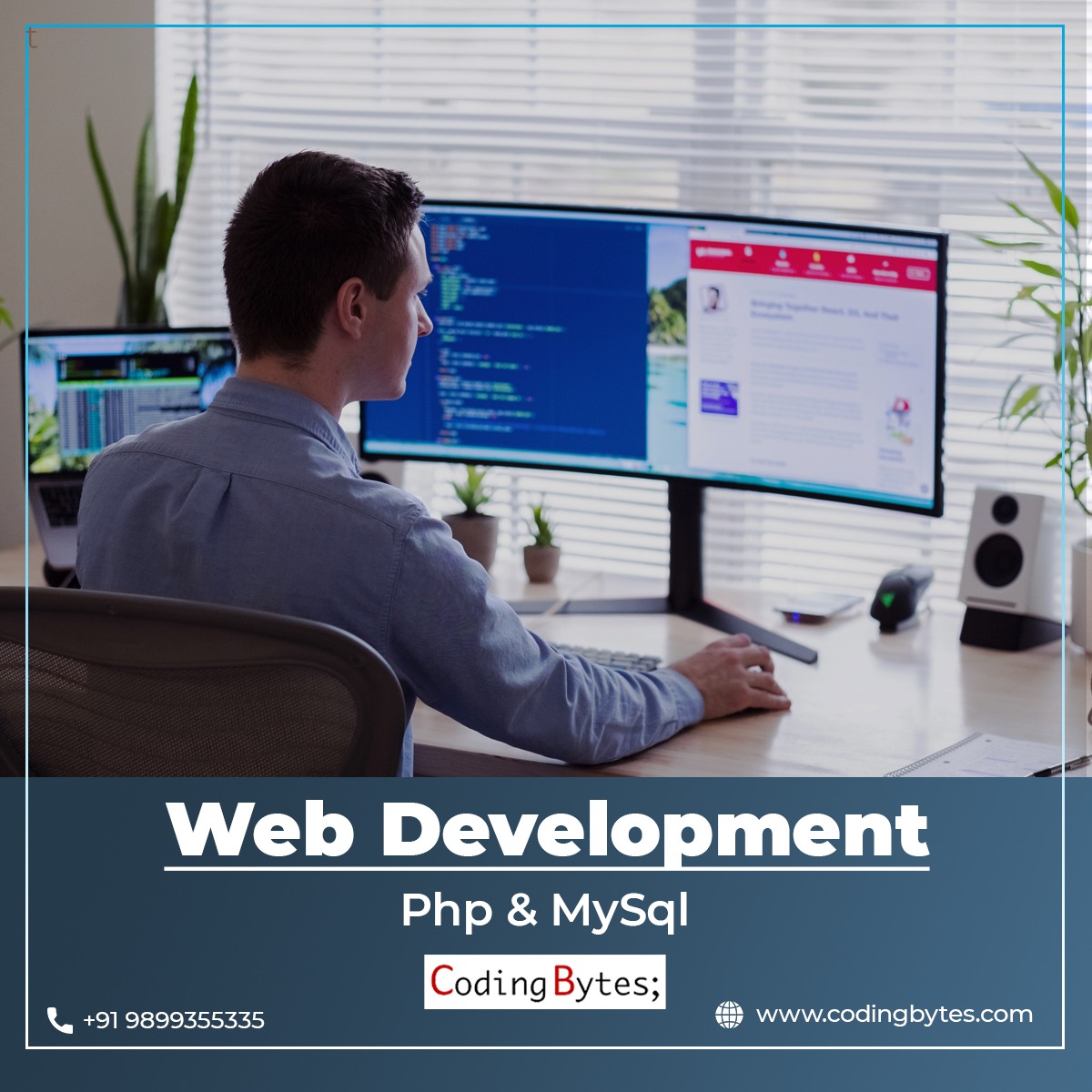 coding_bytes's tweet photo. Learn Web Development Course from Coding Bytes

▶ PHP &amp; MySql
▶ Certification Course
▶ Placement Assistance

Call to Book a Free Demo Class: +919899-355-335
Visit: https://t.co/5jeNSWgECn

#webdevelopmentcourse #webdevelopment #codingbytes #training #coding https://t.co/x7utshrruJ