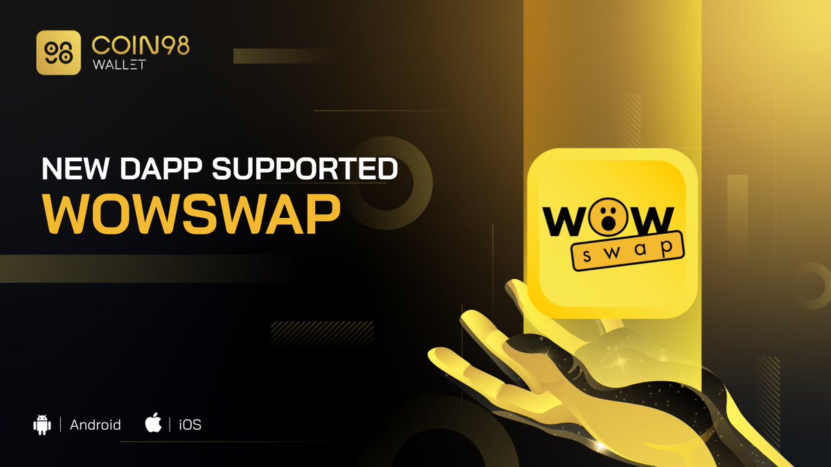 coin98_wallet's tweet photo. Wow! @Wowswap_io, the decentralized leveraged trading protocol built on #Ethereum, #Solana, #Arbitrum, #Avalanche, #BinanceSmartChain, #Polygon, #HECO &amp; more, is now available on Coin98 Wallet! 

Try trading and earning on this DApp via Coin98 Wallet 👉 https://t.co/Q3yVMPt1x9. https://t.co/Ba5EO7scEA