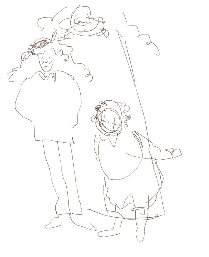 close apromation of the two weirdos noelle befriends/befamilies whatecver