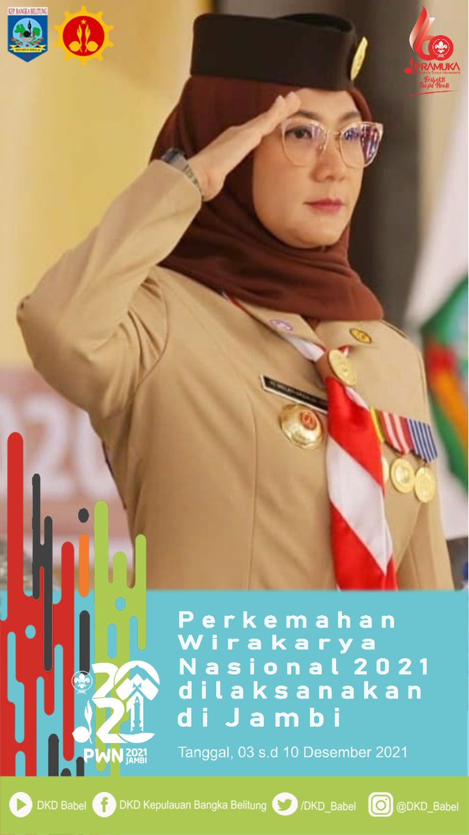 Kwartir Daerah Gerakan Pramuka Kepulauan Bangka Belitung SIAP SUKSESKAN PERKEMAHAN WIRAKARYA NASIONAL 2021 di Jambi Tanggal 3 s.d 10 Desember 2021.
<a href="/kwarnaspramuka/">Kwarnas Gerakan Pramuka</a> 
<a href="/DK_Nasional/">DK of ETH</a> 
<a href="/DKD_Jambi/">DKD Jambi</a>