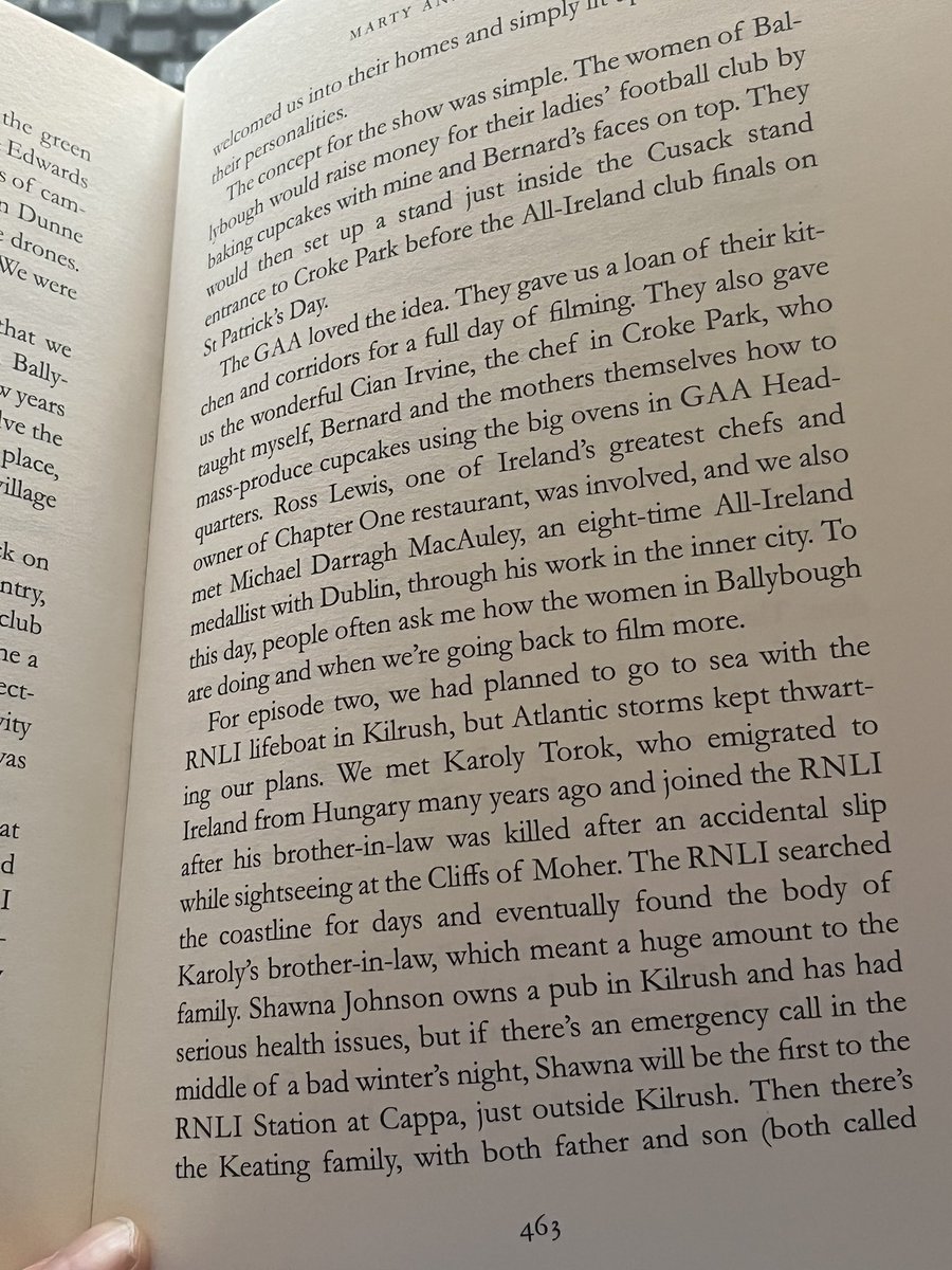 Loving the @MartyM_RTE book ‘It’s Marty.’  It’s like having him there talking to you ❤️ Delighted to see his visits to <a href="/KilrushRNLI/">KilrushRNLI</a> mentioned. He’s always been a fantastic supporter of the work of our <a href="/RNLI/">RNLI</a> lifeboat crews.