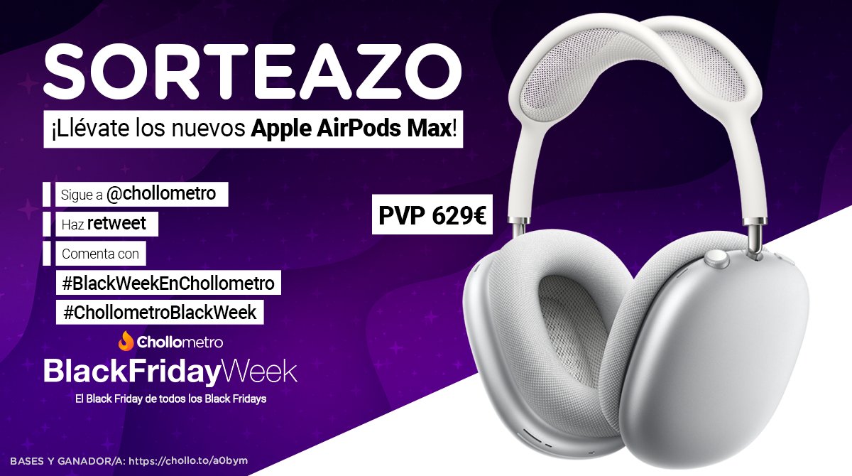 chollometro's tweet photo. ÚLTIMA OPORTUNIDAD! NUEVO HASHTAG! 

Para participar:
👉 Seguir a Chollometro
🔁Hacer retweet
👉 Comentar con #ChollometroBlackWeek diciendo por qué eres chollometrista 

¡Llévate estos pedazo de auriculares de Apple! https://t.co/zOuLXlvpaH