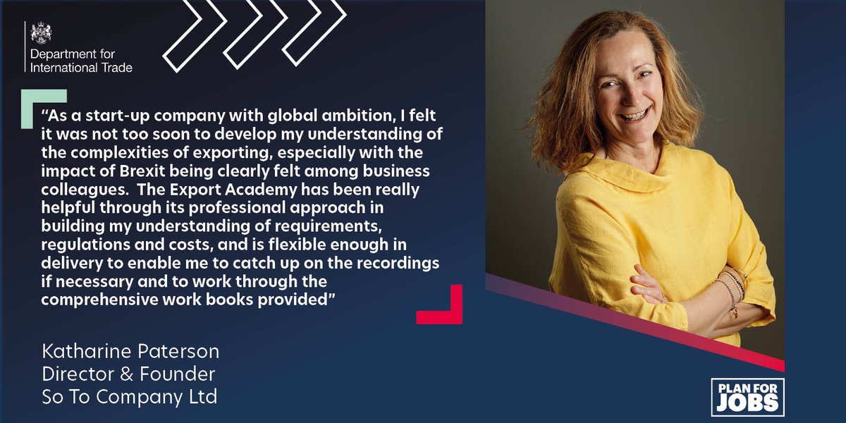 Department for Business and Trade NE (@tradegovuk_ne) on Twitter photo Thinking about growing your business internationally?
Join the #Export Academy, a FREE training programme <a href="/DurhamCricket/">Durham Cricket</a>
Receive an Export Action Plan template, developed by experts & acquire the skills to develop a successful plan for your business
๐ bit.ly/3crDGv1 Thinking about growing your business internationally?
Join the #Export Academy, a FREE training programme <a href="/DurhamCricket/">Durham Cricket</a>
Receive an Export Action Plan template, developed by experts & acquire the skills to develop a successful plan for your business
๐ bit.ly/3crDGv1