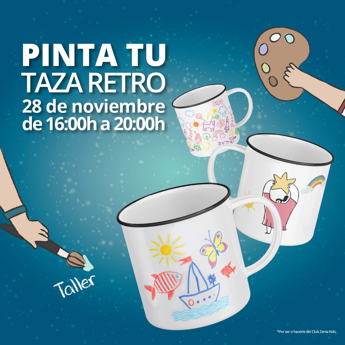 Este Domingo 28 de Noviembre 2021  Taller Infantil » Pinta tu taza retro»  de 16:00h a 20:00h.

zeniaboulevard.es/blog/2021/11/2…