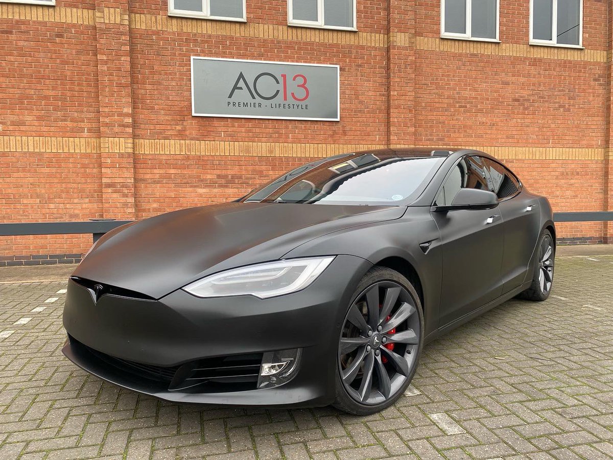 AC13PREMIER's tweet photo. Tesla Model S wrapped in Satin Black going out today 🏴‍☠️

Get your car booked in today by dropping us a message or visiting https://t.co/r1p0nO4hxr

#ac13premier #tesla #teslamodels #wrappedcars #carwraps https://t.co/KZzN19GtfX