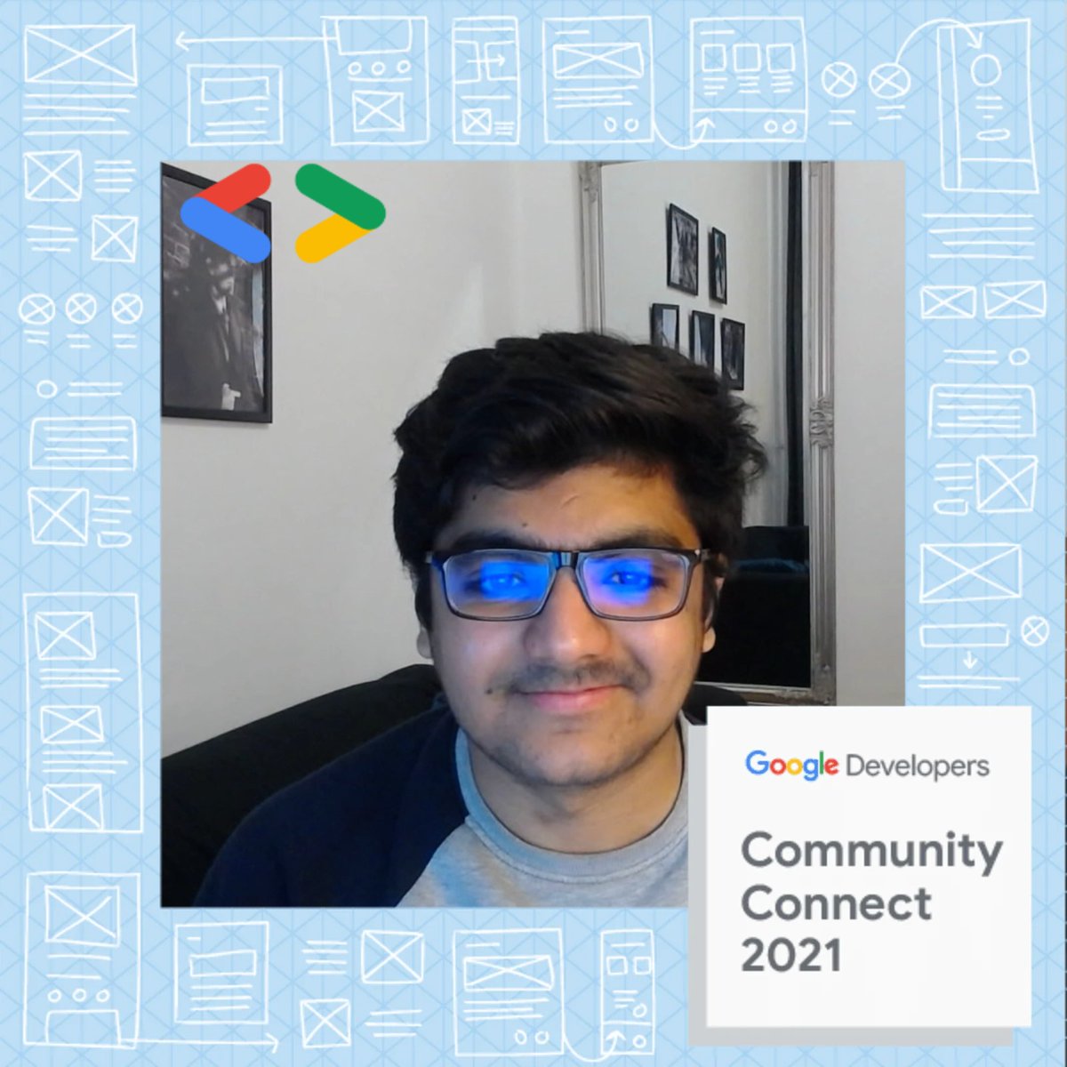 Let's meet at Community Connect 2021! 
#GoogleDevCommunity app.virtualbooth.me/photo/KdbJp9Kd