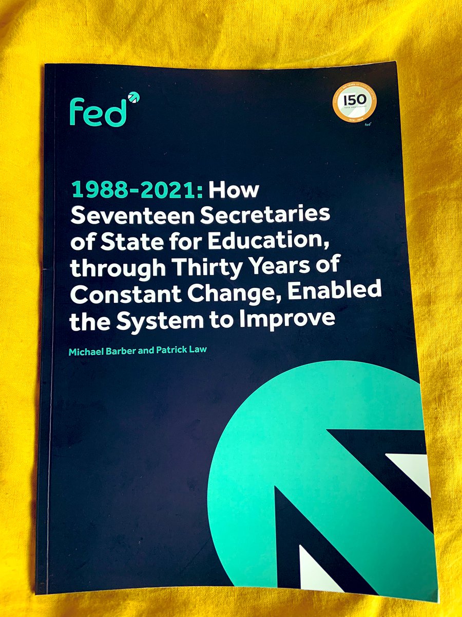 MLClem's tweet photo. Honoured to speak at @Fededucation @FED_150 in conversation with @MichaelBarber9 to mark 150 years of state education in England + to launch Michael &amp; @patrickjlaw brilliant new publication on how 17 SoS for Education have enabled the system to improve over the last 30 years. https://t.co/AEC61WPelE