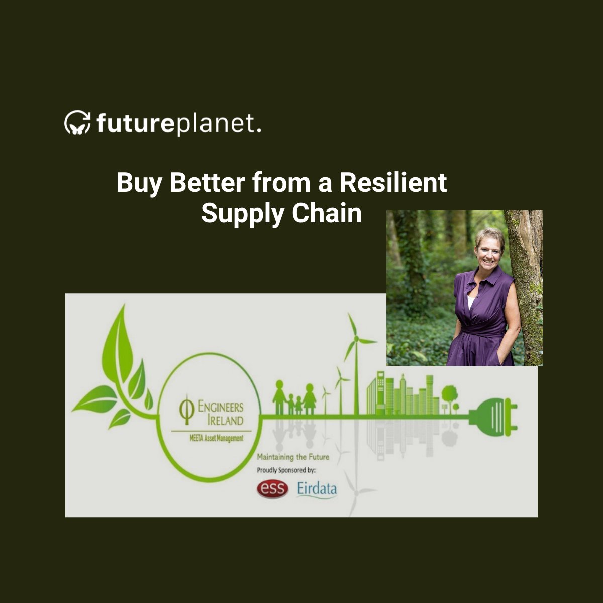 Future Planet (@futureplanethq) on Twitter photo Future Planet's Head of Research and Innovation <a href="/eqingriddd/">Ingrid de Doncker</a> is in good company at the <a href="/EngineerIreland/">Engineers Ireland</a> MEETA Asset Management Annual Conference today.
Ingrid's presentation focuses on "Buy Better from a Resilient Supply Chain".
👉For more visit: ow.ly/4n7N50GVgeJ Future Planet's Head of Research and Innovation <a href="/eqingriddd/">Ingrid de Doncker</a> is in good company at the <a href="/EngineerIreland/">Engineers Ireland</a> MEETA Asset Management Annual Conference today.
Ingrid's presentation focuses on "Buy Better from a Resilient Supply Chain".
👉For more visit: ow.ly/4n7N50GVgeJ