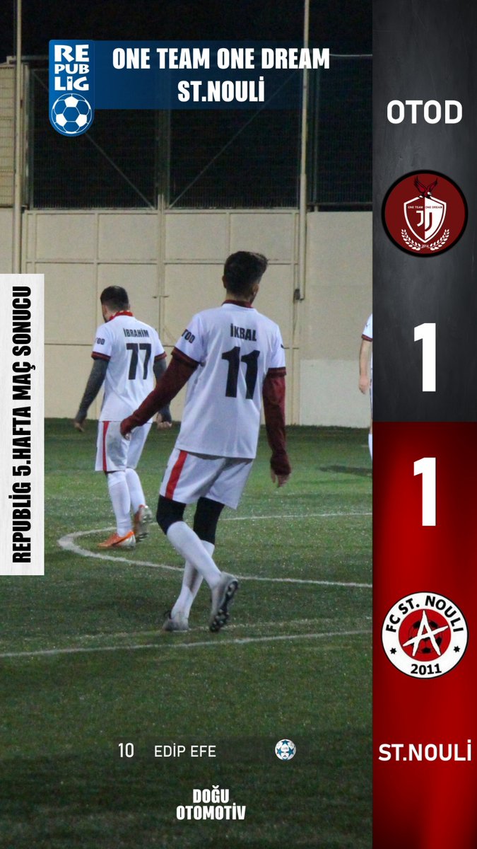 OTOD2019's tweet photo. @LigRepublig @FCStNouli Maç sonucu⚽ https://t.co/nz6qRofPox