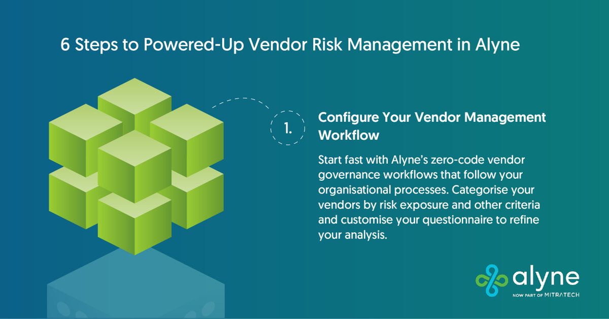 Businesses engage with many different vendors to support their business mission, but it does not come without risk. Where do you begin? With Alyne’s #VRM solution, launch zero-code workflows, easily customised to fit your organisational processes: hubs.li/H0_L-zm0