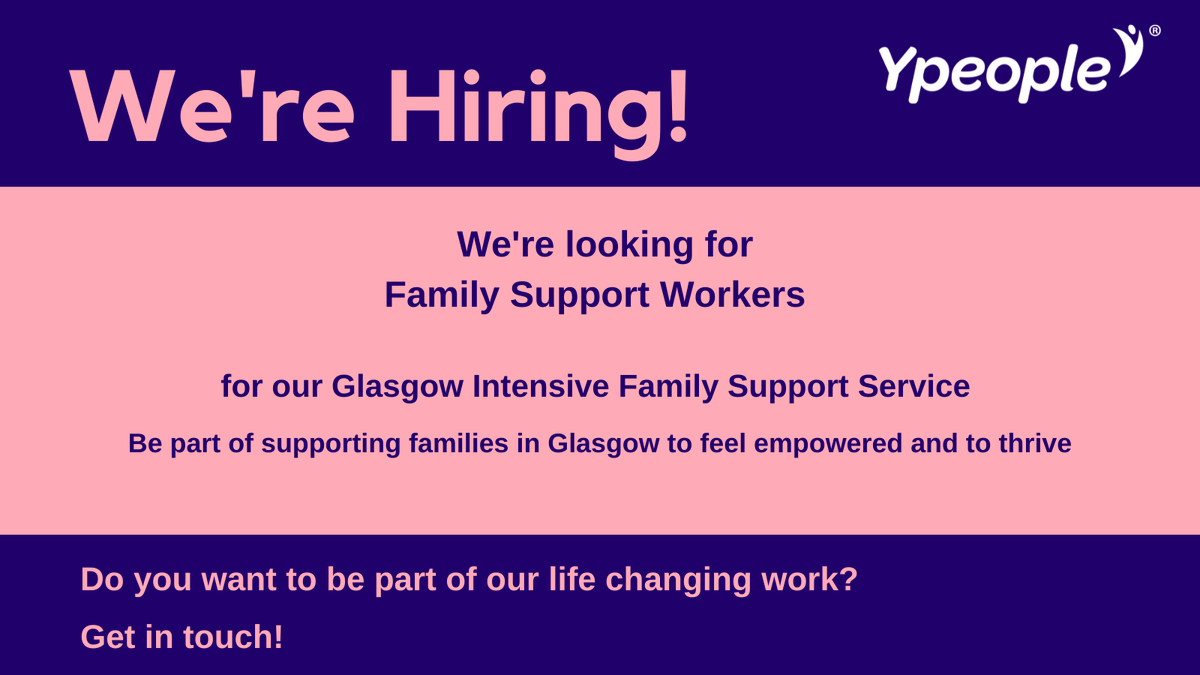 Are you on the lookout for a job that helps improve the lives of families in Glasgow? We may have just the job for you... bit.ly/3oZEayf