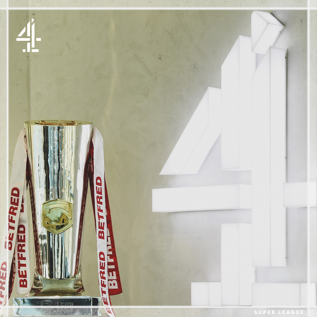 C4Sport's tweet photo. 𝗦𝗨𝗣𝗘𝗥 𝗟𝗘𝗔𝗚𝗨𝗘 𝘅 𝗖𝗛𝗔𝗡𝗡𝗘𝗟 𝟰

Channel 4 will broadcast @SuperLeague matches free-to-air for the first time in the competition’s 26-year history. 

First up @leedsrhinos v @WarringtonRLFC, Saturday 12 February, 12:30pm KO 👊

#SuperLeague | #C4Sport https://t.co/197BmPxOB7