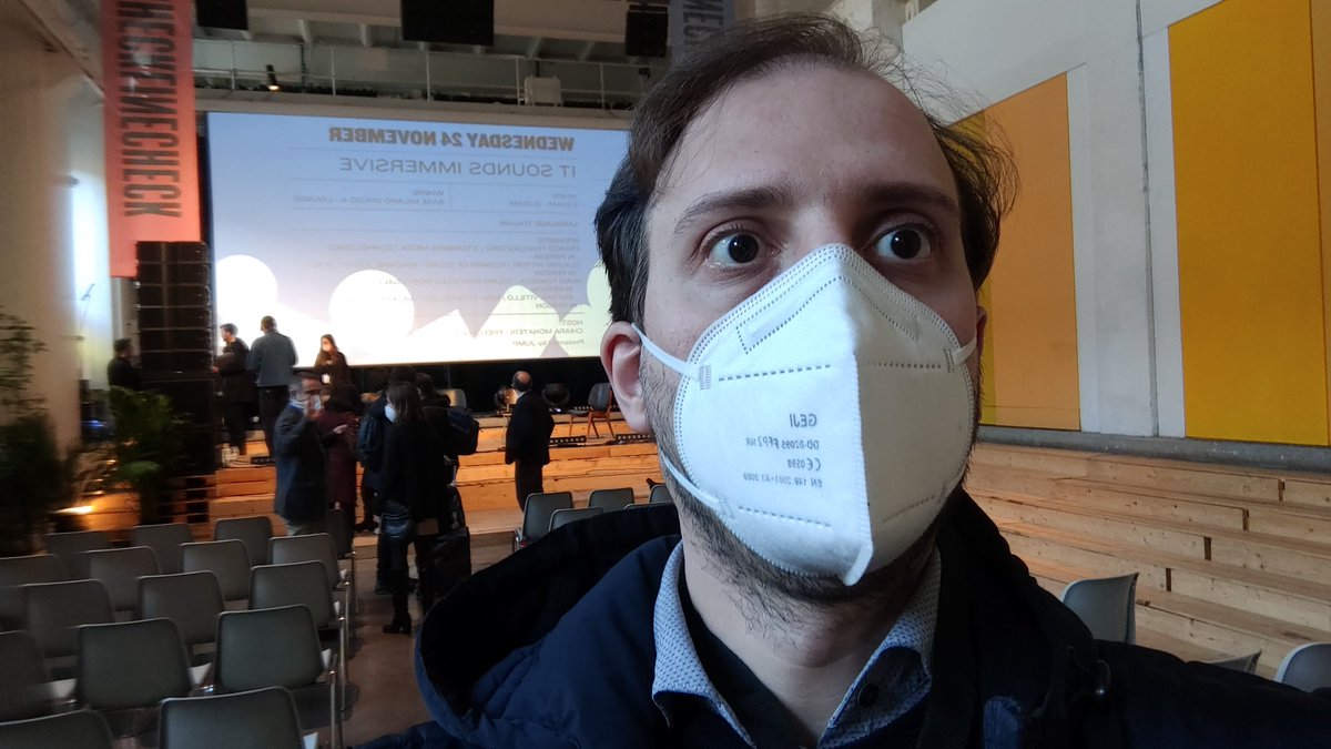 SkarredGhost's tweet photo. The scared face of someone that has to participate in a panel about #VR and #music at #linecheck, but doesn't understand much about music https://t.co/8dLxNB0SRE