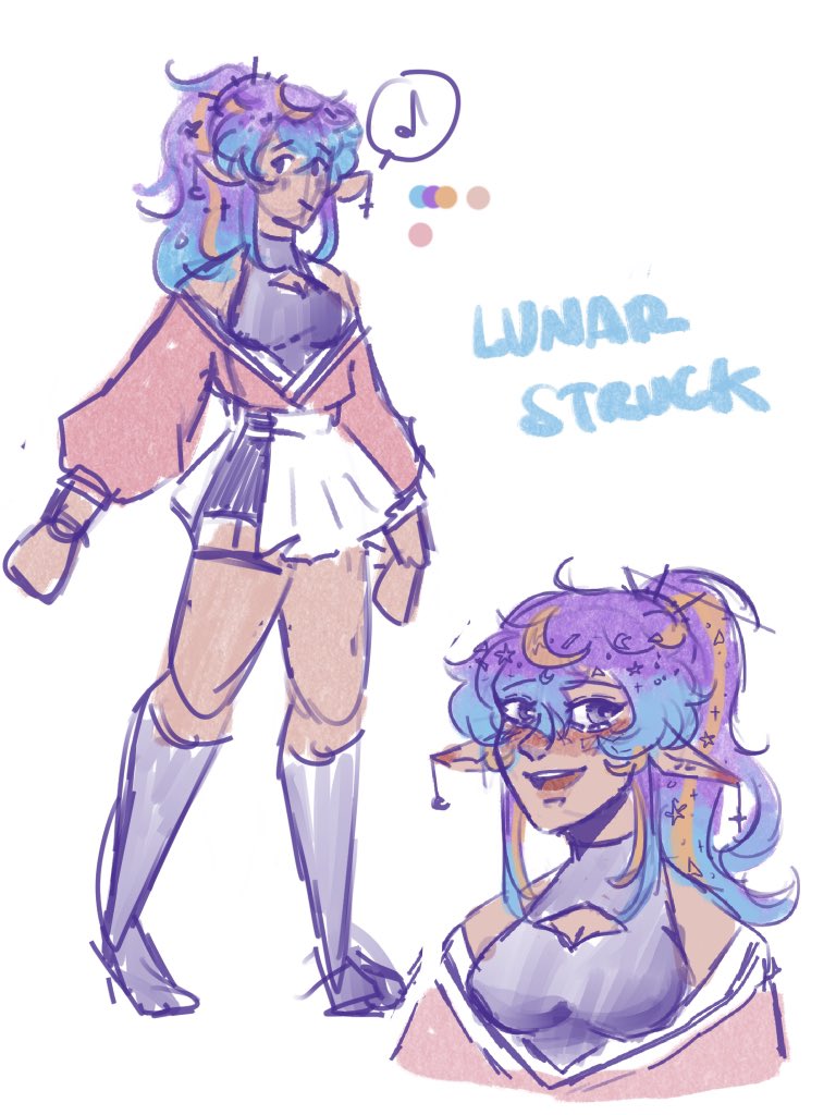 itslunaralt's tweet photo. 𝗩𝗧𝗨𝗕𝗘𝗥 𝗠𝗢𝗗𝗘𝗟 [1]
 ↣ concept art is done and as well as a model sketch! Next up… FINALIZING THE SKETCH! 

♡

#vtuber #vtubermodelmaking #vtubermodel #model #vtubing #art #wip #persona #oc #live2d #live2dmodel #conceptart #artprogress #itslunarstruck https://t.co/87dttrYeRw