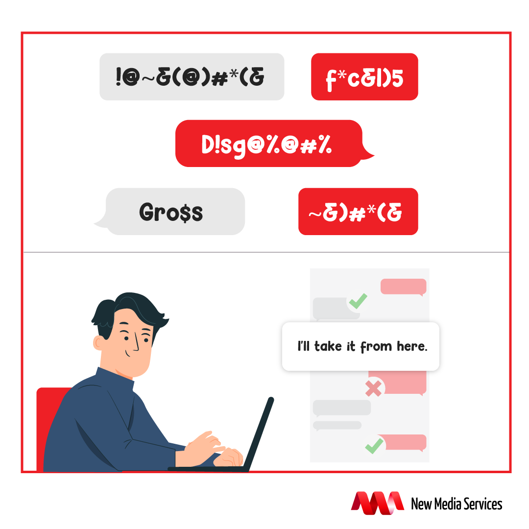 NewMediaAUS's tweet photo. Don't let these pesky online trolls tarnish your well-preserved online reputation. Outsource moderation now!

#newmediaservices #chatmoderation #textmoderation #credible #profanityfilters #onlinereputation #outsource #hatespeech #profanity https://t.co/Db7vl5lTm8