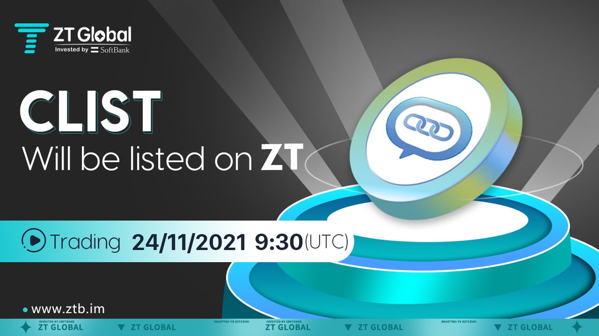 📢#ZTnewlisting✔️
#CLIST will list #ZTexchange🔥

✨Trading pair: $CLIST/USDT
✨Recharge: already opened
✨Trading:9:30 Nov 24, 2021 (UTC)
support.clfxpx.com/hc/en-001/arti…
<a href="/ChainlistNFTs/">Chainlist.finance - Crosschain NFTs Bridge Soon!</a>