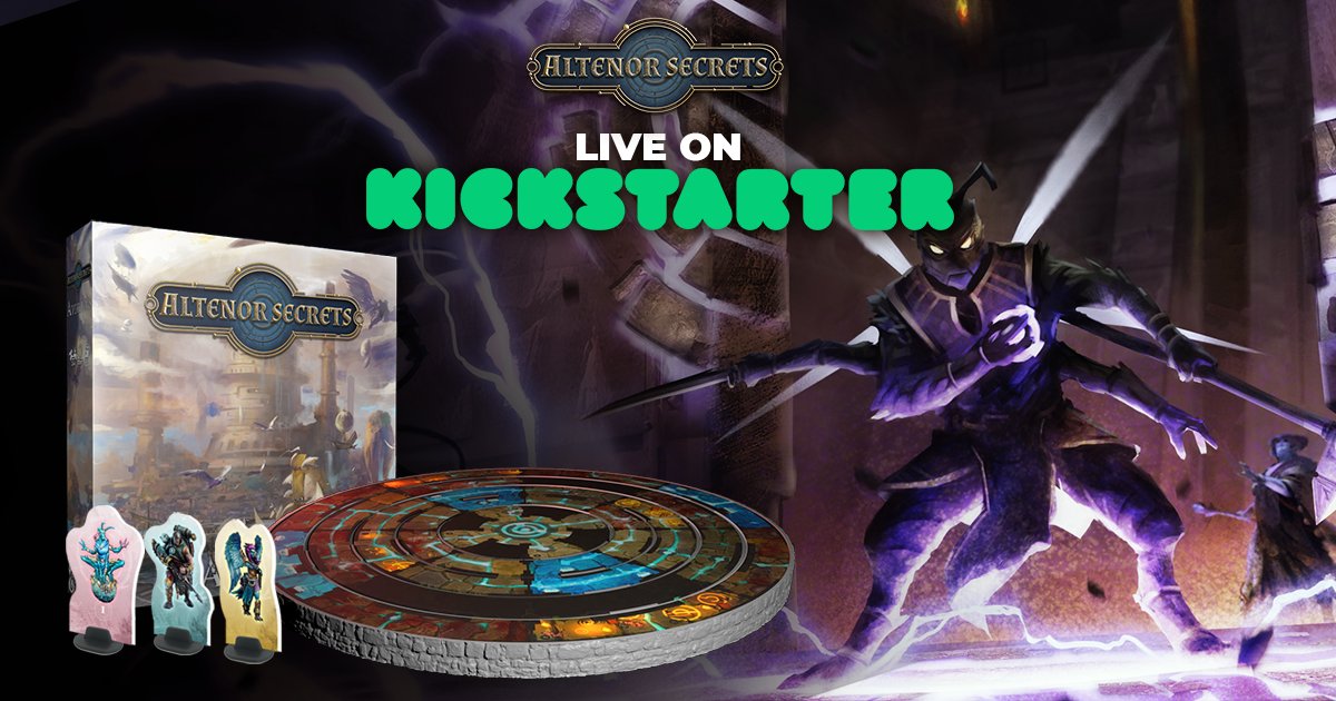 The new #AltenorSecrets campaign is live! Thanks to all the backers during these first hours 🙏
Check out the #Kickstarter page and pledge now:
👉 bit.ly/AltenorSecrets…
🎁 Check out our #Facebook page to participate in 3 #contest and try to win a pledge!
facebook.com/powerofgamers