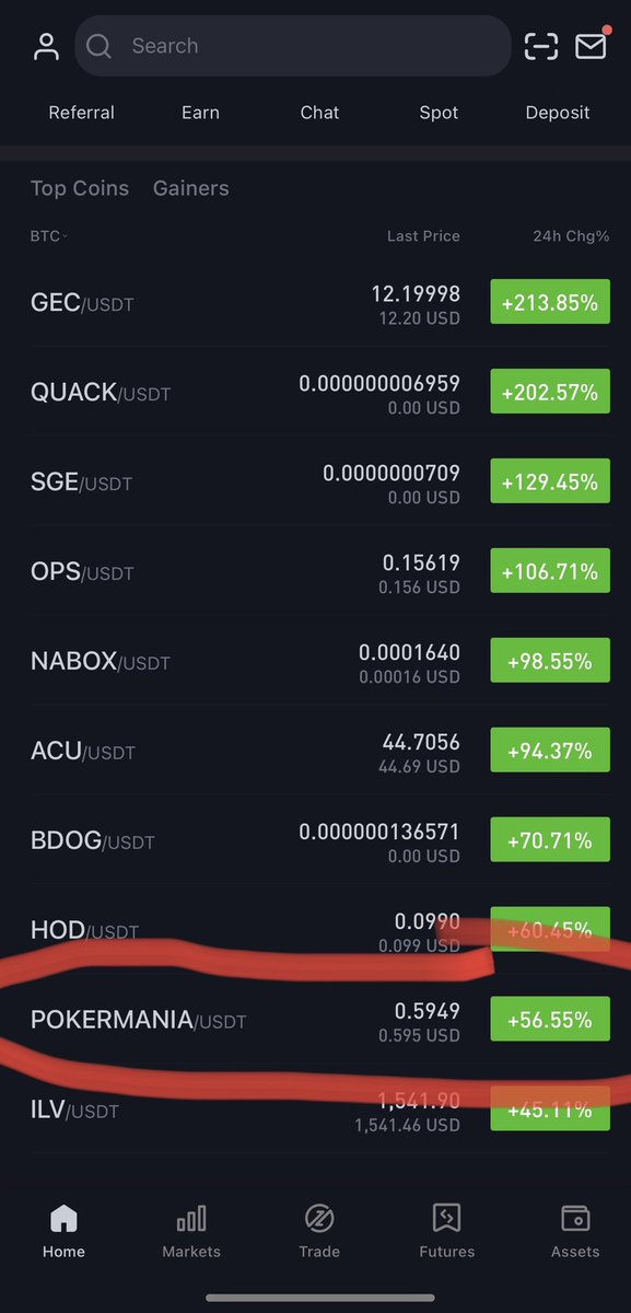 Poker_Mania1's tweet photo. POKERMANIA ON TOP GAINERS JUST MINUTES AFTER LAUNCH ON BITMART!!!!! https://t.co/04NHKc4KVz