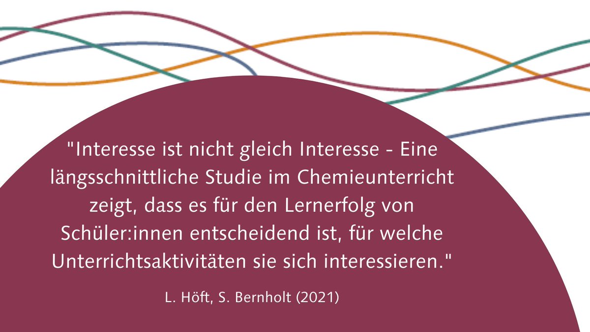 Wie lässt sich einem Interessensrückgang an #MINT-Fächern entgegenwirken? Die Publikation von Höft und Bernholt (2021) zeigt Zusammenhänge zwischen Interesse und Leistungen im Chemieunterricht auf und weist auf mögliche Lösungsansätze hin. 
@sbrnhlt
➡️ doi.org/10.1016/j.lind…