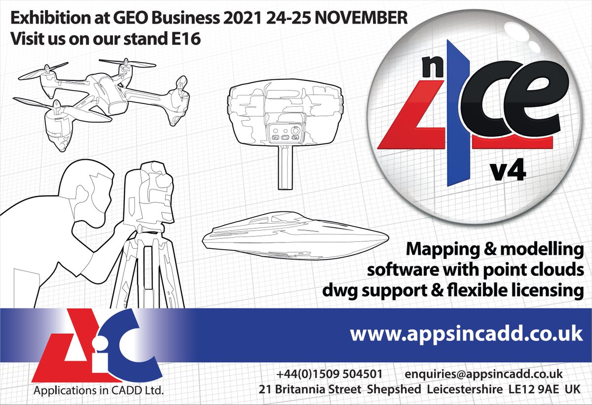 appsincadd's tweet image. We&apos;re here  @GEOBusinessShow #GEObiz 😁
Come &amp;amp; see us on Stand E16 where we are showcasing our #n4cesoftware v4.40 due for release soon, working with IFC files, Height &amp;amp; Stagger reports from #Rail #PointCloud data plus much more! Can&apos;t wait to see you!  #exhibiting  @ExCeLLondon