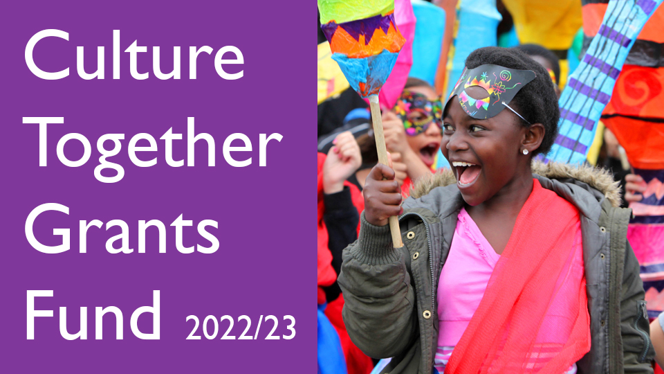Join us at a workshop to discuss the new Culture Together Grants Fund:

⭐️ 25 November, 11am at Peckham Library 
⭐️ 25 November, 2pm at Canada Water Library
⭐️ 29 November, 2pm, online via Teams

Click here for more details and to book: bit.ly/3Da0dIh