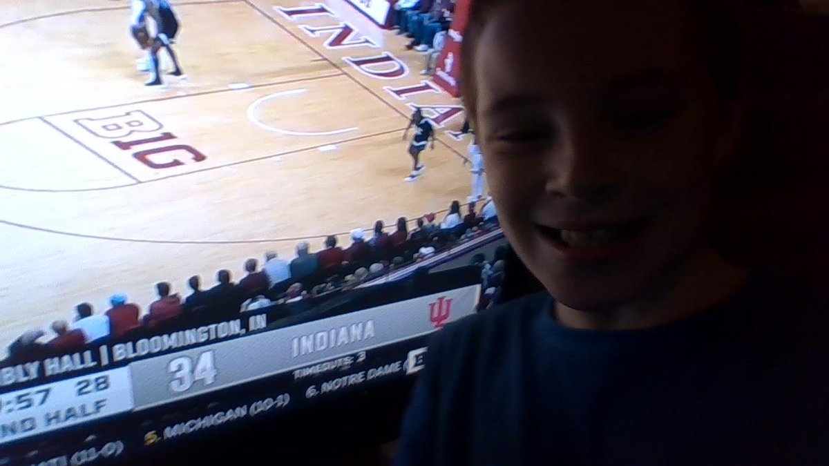 fro_mrs's tweet photo. We had an EXTREMELY important homework assignment last night…to cheer on the @IndianaMBB team! Go Hoosiers! @HarrisonHawks90 https://t.co/sdGa3Csm7l