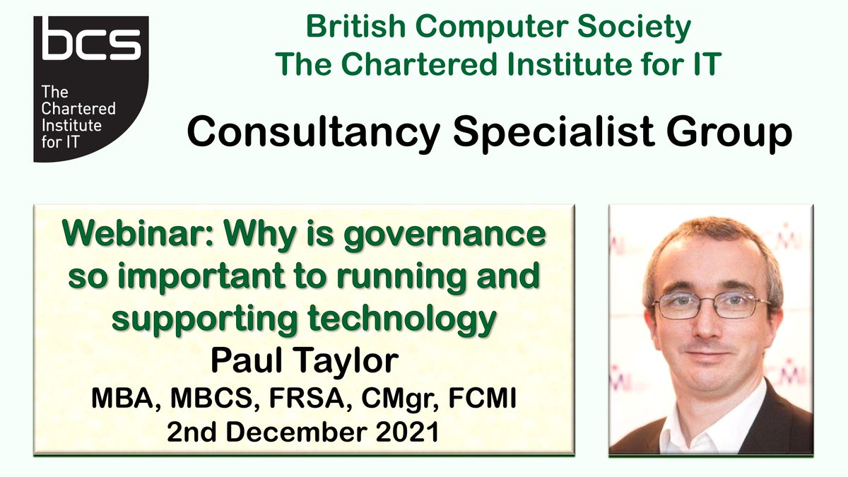 BCS Consultancy Specialist Group tweet media