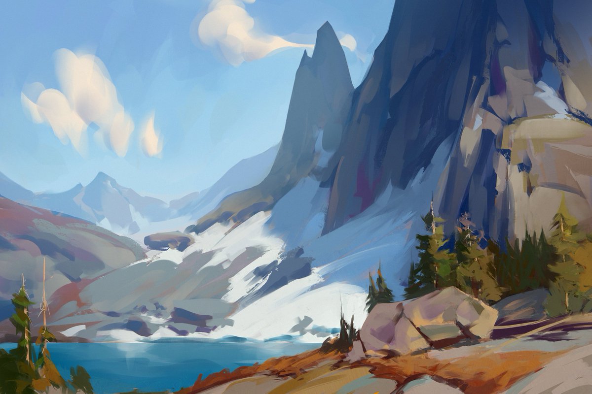 BeataKrzyw's tweet photo. Clyde Aspevig painting studies assignment for Advanced Digital Painting class at @focalpoint_edu
 / Week 4 https://t.co/fUtNtyXejP
