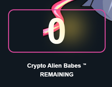cryptoalienbabe's tweet photo. SOLD OUT
My sisters have all been claimed. Some of us are still on our way to our partners, so please reach out if you have purchased and not yet received. #CABfamily #CABtastic #CAByoubelieveit #gettothespaceship #defendtheblockchain https://t.co/pmgysOryJY