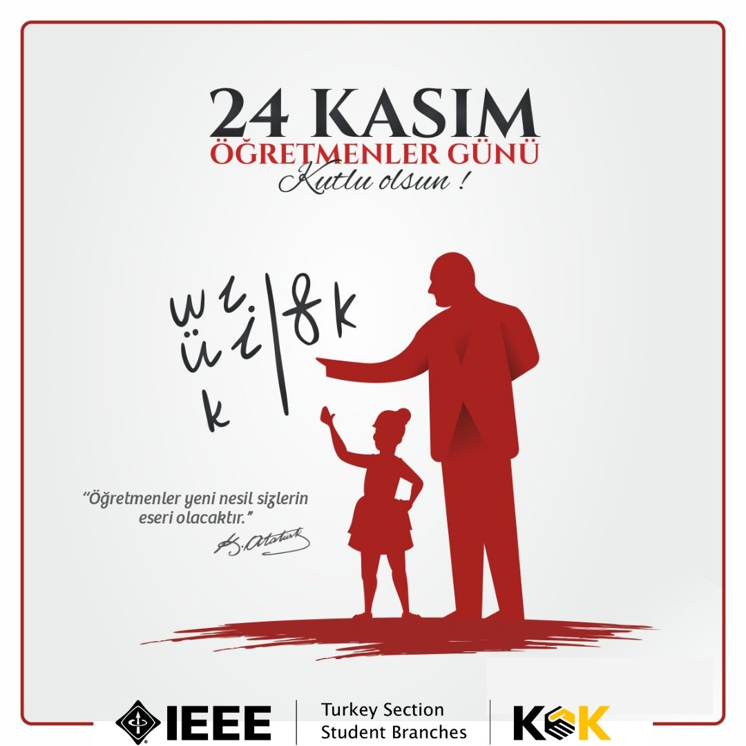 Başta ulu önderimiz Mustafa Kemal Atatürk olmak üzere tüm öğretmenlerimizin 24 Kasım Öğretmenler Günü kutlu olsun 💛
.
.
Happy 24th November Teachers' Day to all our teachers, especially our great leader Mustafa Kemal Atatürk.💛