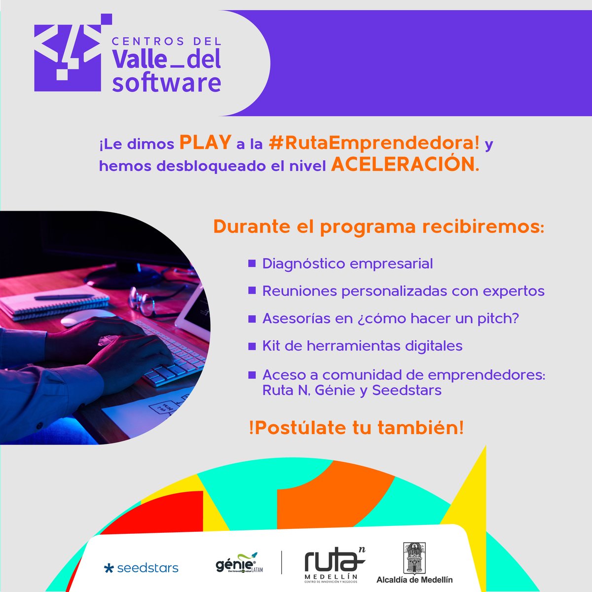 FractalUp's tweet photo. ¡Felices de anunciar que fuimos seleccionados para ser parte de la #RutaEmprendedora nivel ACELERACIÓN!
Emprendedor en #Medellín continúa acelerando tu startup para alcanzar las metas que deseas ¡Postúlate tú también!
Gracias @Ruta_N, @GenieLATAM, @Seedstars
#RutaEmprendedora https://t.co/Ij19cSDWlb