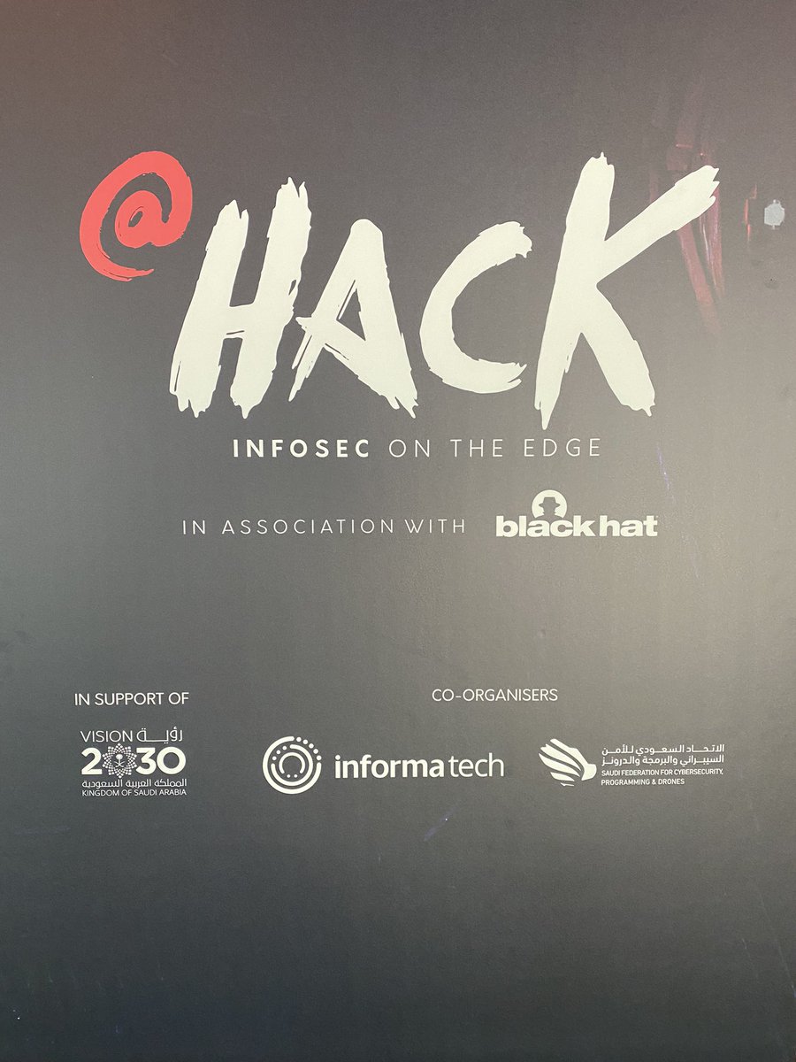 Good luck to all the trainers at @athackcon in #SaudiArabia! 

To the <a href="/sensepost/">Orange Cyberdefense's SensePost Team</a> crew -  may it be a great kickstart to getting back to in person training. Smash it! 

#atHackcon #BlackHat #orangecyberdefense