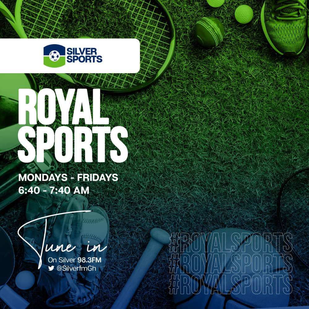 FancyDiMaria_'s tweet photo. ROYAL SPORTS ON SILVER 98.3FM

TODAY: 6:40 - 7:40am.
⚽️🎾🏀🏓🏒🏑⛳️
@SilverfmGH 
@SilverSportsGh_ 
@SilverSports_Gh 

Let’s go  #RoyalSports 
🔥🔥🔥 https://t.co/XAqV16tRGP