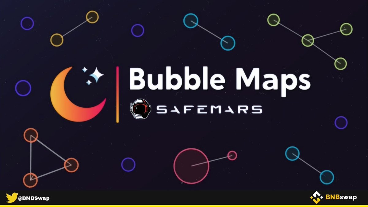 📢 @moonlight_bsc welcomes @Safemartians into Bubble Maps! BubbleMaps is a tool that allows #BSC investors to find deeper connections between wallets on the #blockchain! #BNB #Moonlight #DeFi #BSCGems #BinanceSmartChain #safemars