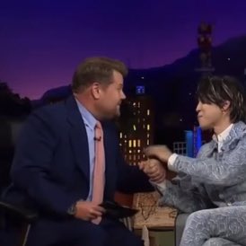 prodK0YA's tweet photo. james corden’s neck was so RED IM CRYING NAMJOON REALLY PUT HIM ON THE SPOT https://t.co/hwUL1YAR4N