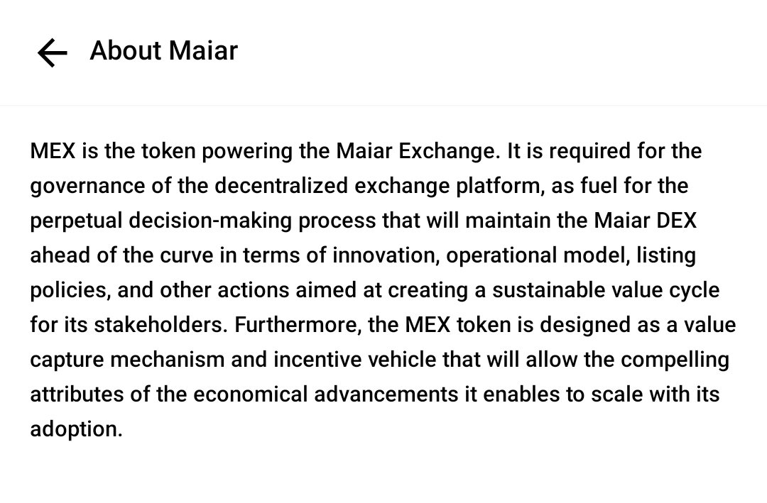 chippyneil1's tweet photo. Incase you haven't read it yet, this is the description of $mex on Coin Market Cap. ⚡🌱🔥 Still not tracking price yet though. $egld #cryptocurrecy #CryptoNews #MaiarDEX #maiarmex @ElrondWarriors @ElrondNetwork https://t.co/L5QOiv12dU