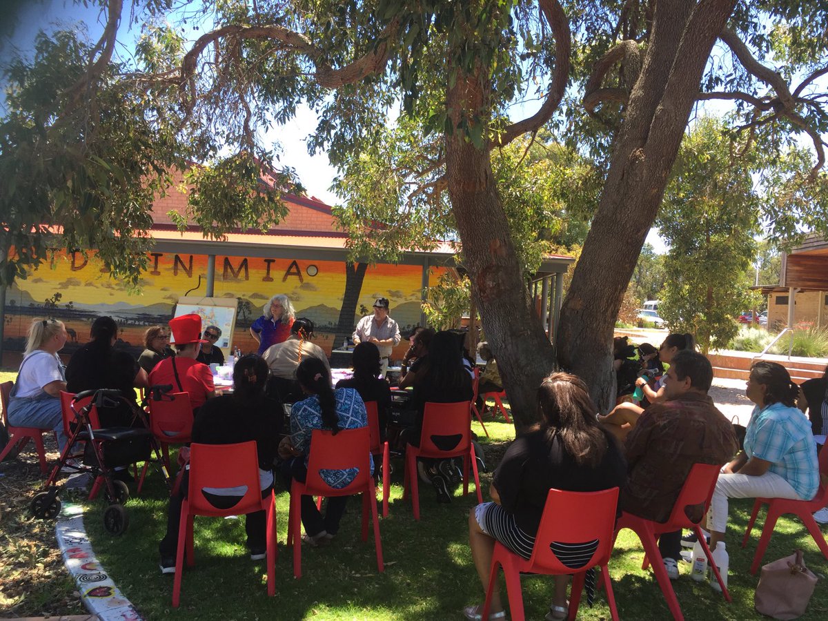 Elizabeth Armstrong (@profbarmstrong) on Twitter photo Wonderful #BrainInjuryYarningCircle today in Perth. Kerri Colegate & @deborahhersh facilitating sharing of #Stroke & #TBI stories by #Aboriginal participants + brain education, music, food & painting. Everyone very engaged. Thankyou <a href="/PerronInstitute/">Perron Institute</a> for support. Wonderful #BrainInjuryYarningCircle today in Perth. Kerri Colegate & @deborahhersh facilitating sharing of #Stroke & #TBI stories by #Aboriginal participants + brain education, music, food & painting. Everyone very engaged. Thankyou <a href="/PerronInstitute/">Perron Institute</a> for support.