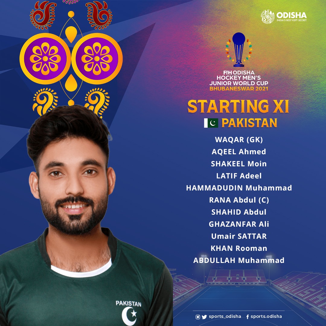 sports_odisha's tweet photo. Six-time champions #Germany are all set to take on Asian giants #Pakistan in their opening Pool D match of the FIH Odisha Hockey Men's Junior World Cup Bhubaneswar 2021.
Here is how the Starting XIs of both teams lined up.
#IndiaKaGame #JWC2021 #PAKvGER #OdishaForHockey https://t.co/G9Cfo5OmzU