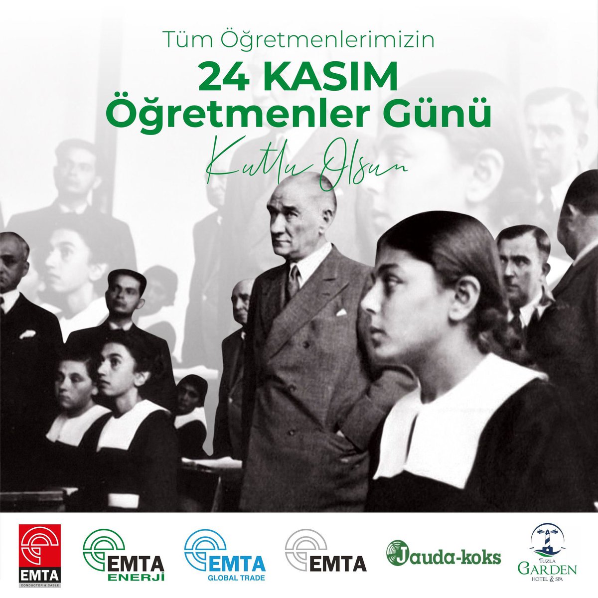 Başta Başöğretmen Mustafa Kemal Atatürk olmak üzere, tüm öğretmenlerimizin 24 Kasım Öğretmenler Gününü kutlarız! #24KASIM #ATATÜRK #OEgretmenlerGunuKutluOlsun