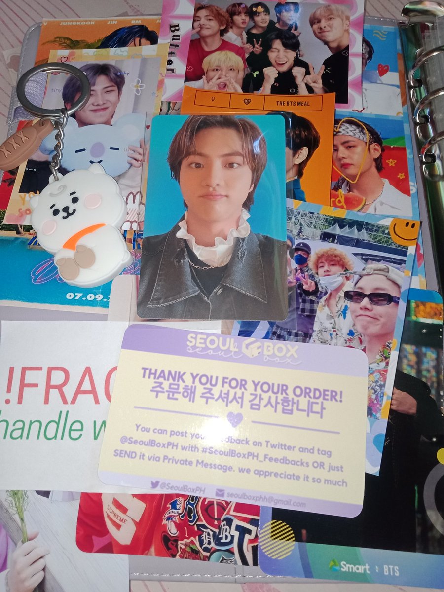 CrystalSnow93's tweet photo. Thank you sm @SeoulBoxPH for my Butter Jin pc. Superb packaging and a looot of freebies 😂 The customer service is 💯☑️

#SeoulBoxPH_Feedbacks https://t.co/11IBDTDjhg