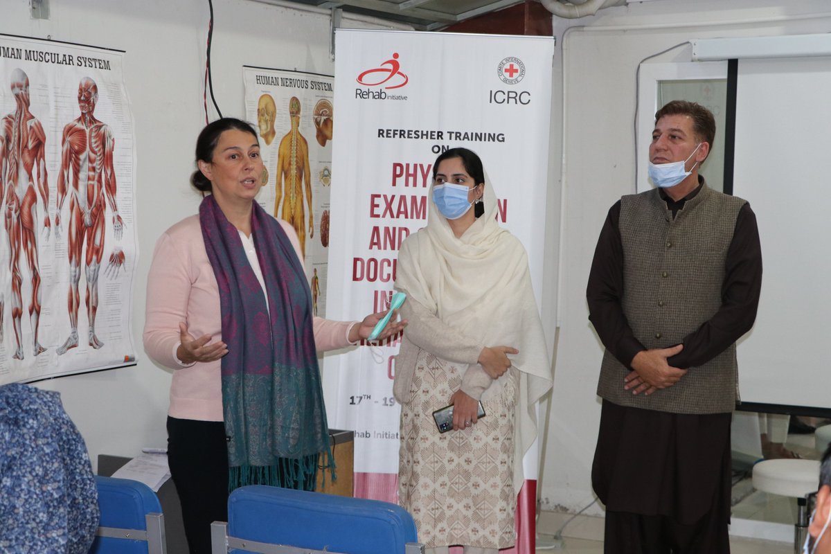 Refresher Training on "Physical Assessment and Clinical Documentation in Physical Rehabilitation Centers" was conducted by ICRC Trainers. The training was organized by ICRC in collaboration with Rehab Initiative Islamabad From 17th - 19th November, 2021.