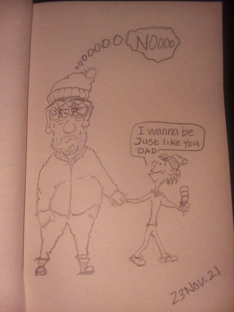 BadArtRulez's tweet photo. Fatherhood.

#fatherhood 
#fatherandson 
#sketch 
#sketchbook 
#Pencildrawing 
#art 
#badart 
#badartrulez https://t.co/FWiSX3OSwN