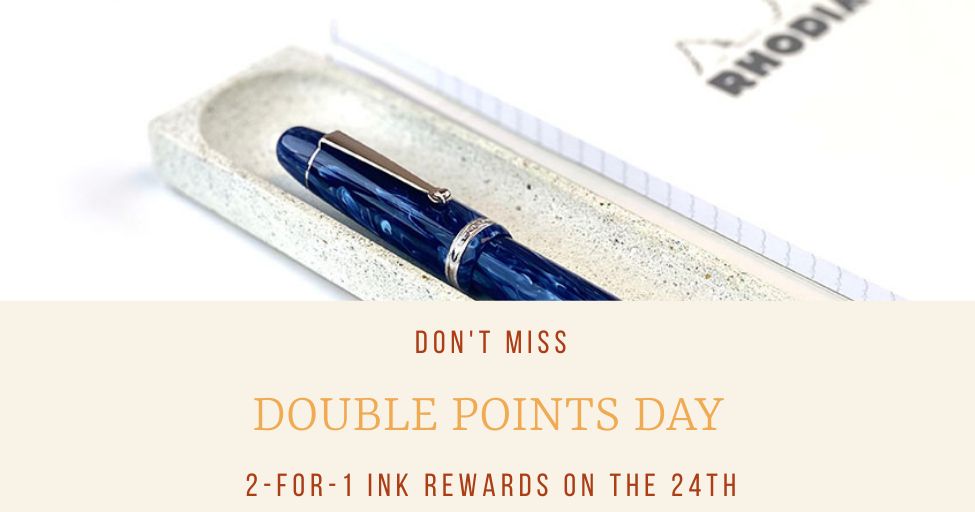 PenChalet's tweet photo. It's the 24th! You know what that means...it's 2-for-1 Rewards day! // Featured pen: Penlux Masterpiece Grande Wave Limited Edition Fountain Pen in Sky Blue // Get all the details on the Rewards Program: https://t.co/0FyTShhIYi #rewardsprogram #inkrewards #penrewards #penchalet https://t.co/6KTsaoQa5y