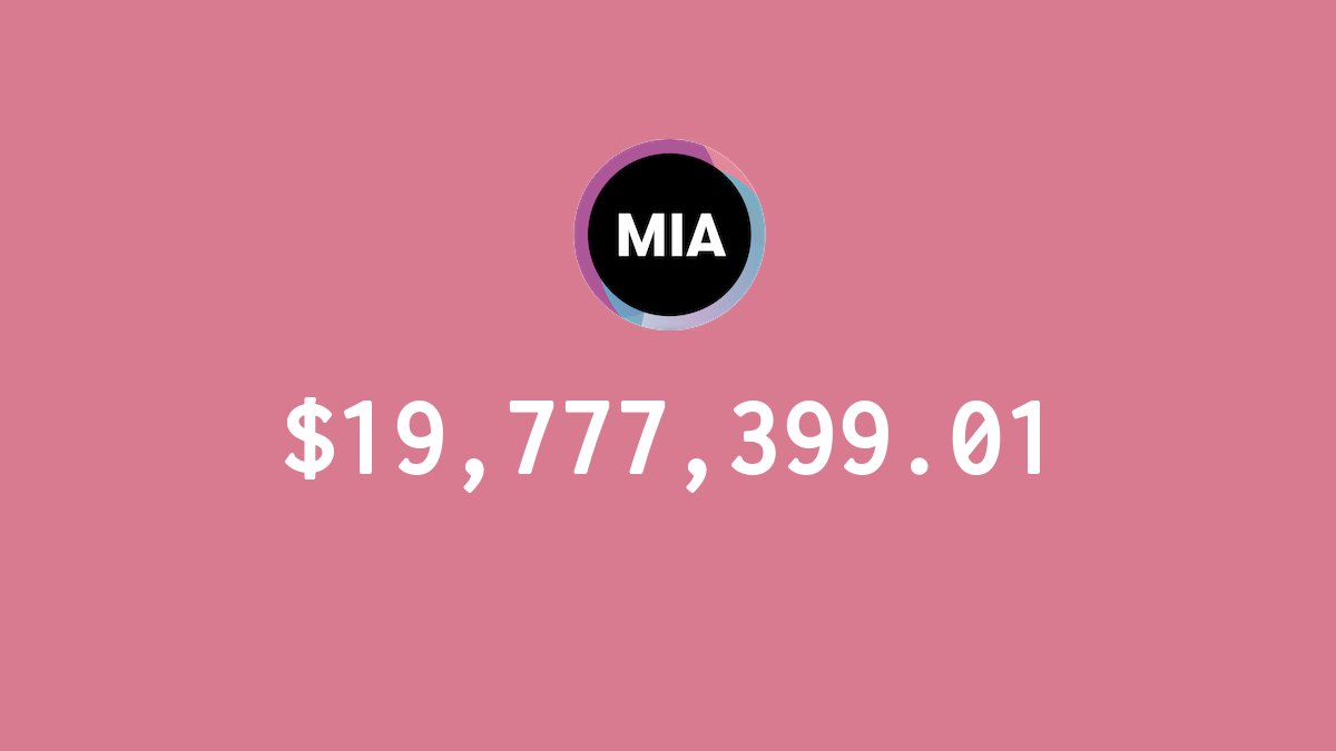 The current Miami City Wallet balance is valued at $19,777,399.01 (10,041,010.64 STX): miamining.com/mia