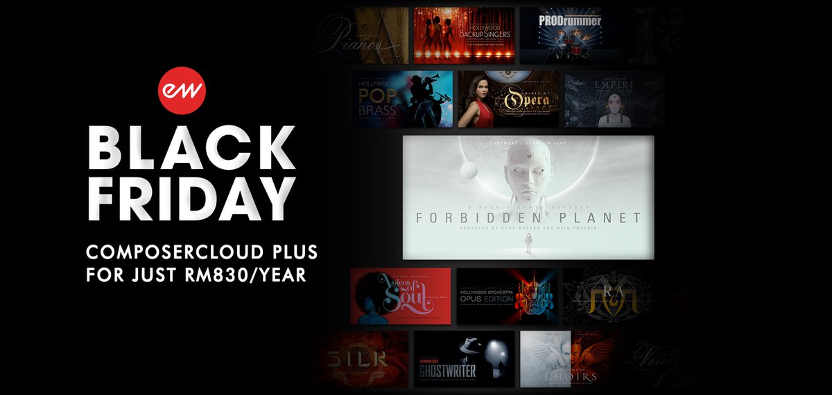 mrhaudio's tweet image. Access to unlimited usage of EastWest Diamond/Platinum Libraries in our annual subscription Black Friday promo.

🔎Get Offer: cutt.ly/MTHOVTP

#vst #composercloud #virtualinstruments
